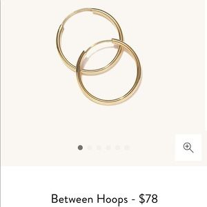 COPY - SINGLE 14k in-between hoop (18mm)